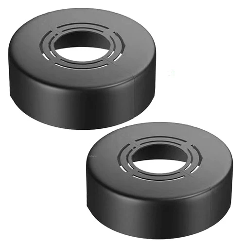 LOGRRMTH cuttable Wall Split Flange, Split ABS Lightweight Escutcheon Cover Plate,Chrome,for 21/26/33mm(0.8/1.0/1.2in) Copper, PEX Pipe (Tall 25 Black)