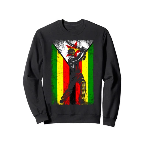 Cricket Lover Xtocky Zimbabwe Flag Cricket Jersey Fan Player Coach Sweatshirt