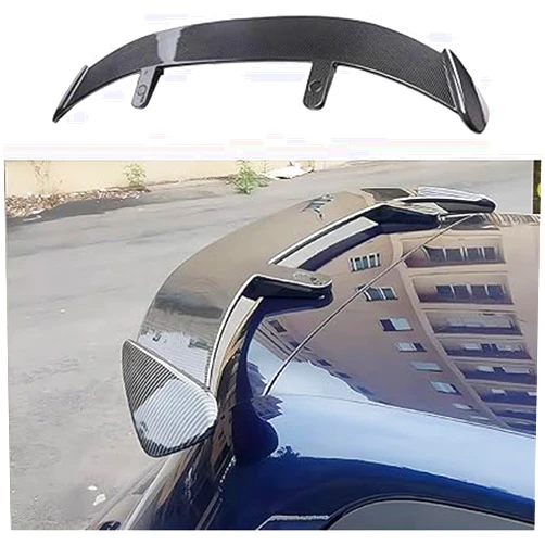 KAHDNCBWU Rear Trunk Spoiler Wing for Fiat Talento (2016 2017 2018 2019 2020 2021), Car Rear Trunk Spoiler Durable Waterproof Car Accessories,Carbon Fiber Look