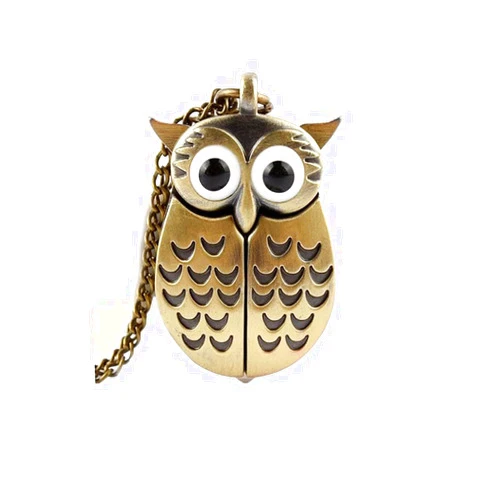 AKOAK 1 Pack Vintage Owl Pocket Watch