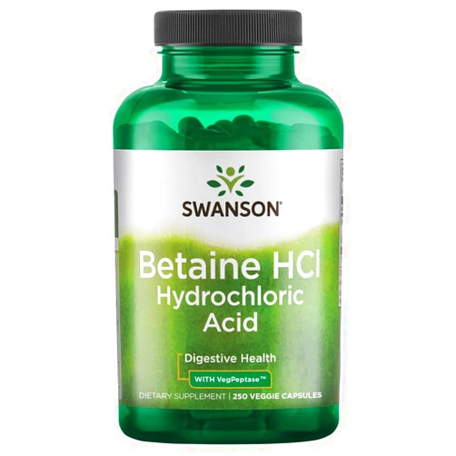 Swanson Hydrochloric Acid w/Pepsin 250 Capsules
