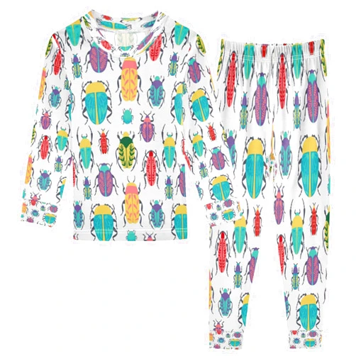 Vozoza Pajama Sets Long Sleeve Top with Pants Cotton Soft Sleepwear 2 Piece Pjs Set