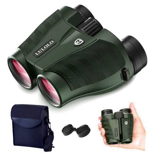 LULOLO 12x30 Compact HD Binoculars for Adults and Kids High Powered - Large View Binoculars with Clear Low Light Vision - Super Bright Lightweight & Waterproof Binoculars for Bird Watching Travel Hunting
