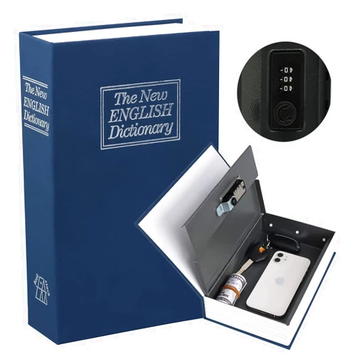 KYODOLED Diversion Book Safe with Combination Lock, Safe Secret Hidden Metal Lock Box,Money Hiding Box,Collection Box,9.5