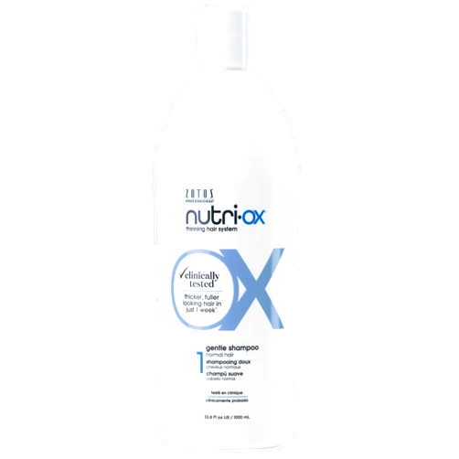 NUTRI-OX Gentle Shampoo Normal for Thinning Hair | Thicker, Fuller-Looking Hair | Clinically & Dermatologically Tested | Peppermint | Color-Safe