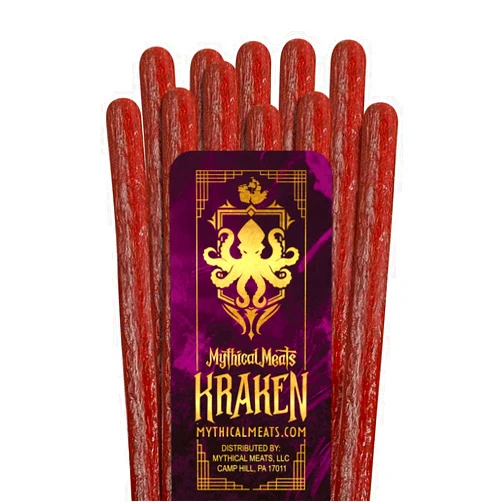 Mythical Meats Original Flavor (Kraken) 12-Pack Snack Sticks – Maple Duck with Chicken and Beef – Dried & Dehydrated Meats Seasoned to Perfection – High Protein Snacks