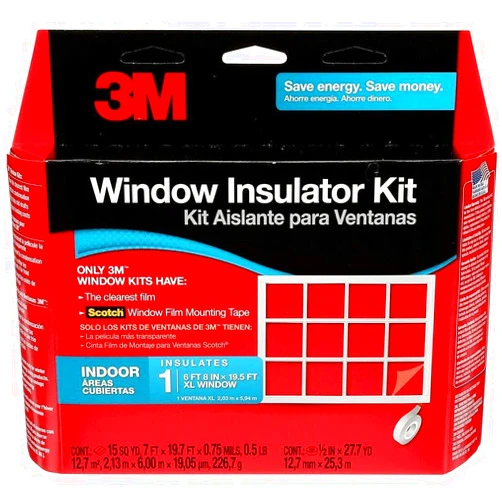 3M Indoor Window Insulation, Insulator Kit for 1 Window 6'-8