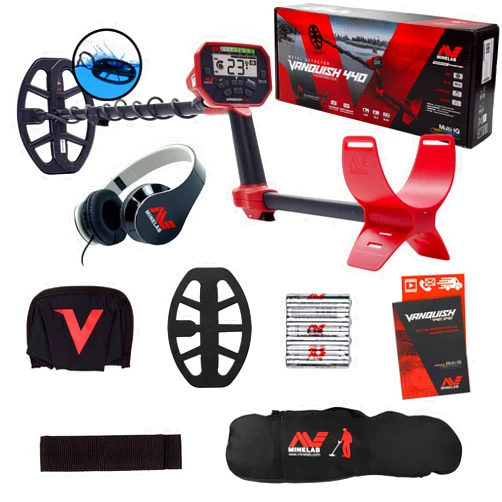 Minelab Vanquish 440 Metal Detector with 10 x 7 Waterproof DD Coil and Carry Bag