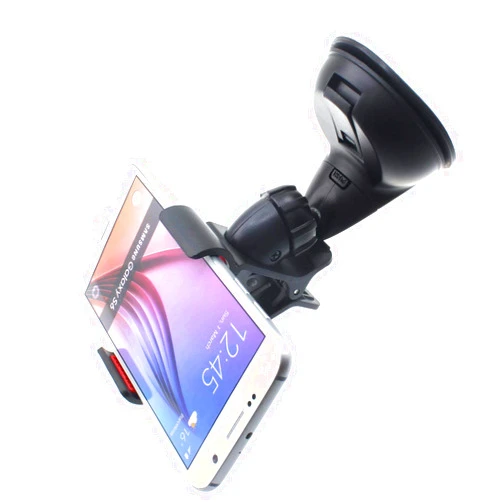 DNRPrime Car Mount Dash Windshield Holder Cradle Swivel Dock Suction Stand Compatible with LG K51 Phone