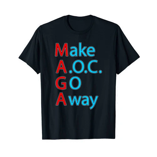 Custom Chimp Funny Make AOC Go Away Anti Socialist Green Deal T-shirt