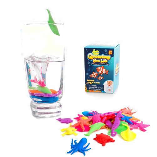 IPIDIPI TOYS Water Growing Sea Creatures Toys for Kids - 32 Pack Growing Animals in Water - Ocean Themed Under The Sea Party Favors, Birthday Goodie Bag Fillers, Piñata Stuffers, School Prize Box Toys