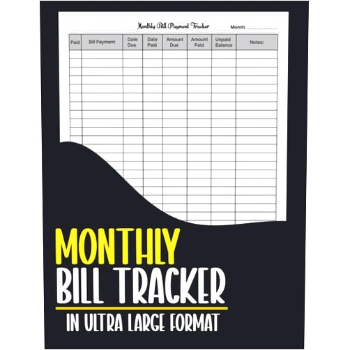 Messa adams Monthly Bill Tracker in Ultra Large Format: The Ultimate Solution for Budgeting and Expense Tracking