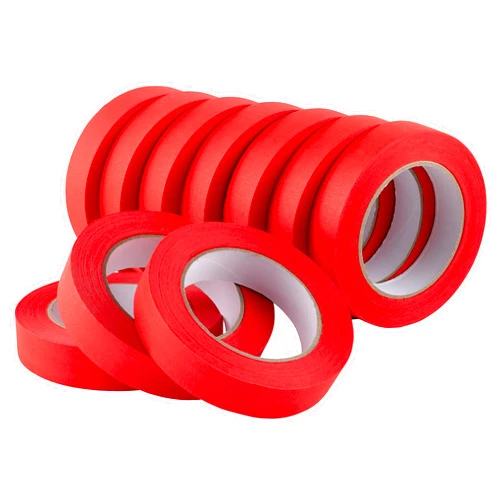Lichamp 10 Pack Red Painters Tape 1 inch, Medium Adhesive Red Masking Tape Bulk Multi Pack, 1 inch x 55 Yards x 10 Rolls (550 Total Yards)