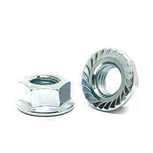 BoltsandNuts.com (25 Pieces) M8-1.25 Class 10 JIS Hex Serrated Flange Nuts Zinc