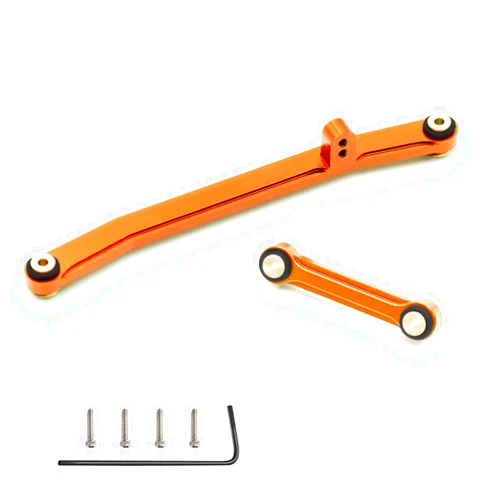 ZIWIJE Aluminum Steering Rod Links for Axial SCX24 C10 AXI00001 AXI90081 AXI00004 (Orange)