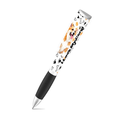 ANINKABOVE I Love My Dog Ballpoint Pen, 1 Pen, 3-Sided, Dog Birthday Cute Pens, Fun Pens Dog Lovers Gifts For Women & Dog Dad Cool Pens, Dog Mom Gifts - Cute School Supplies Dog Pens (Corgi Gift)