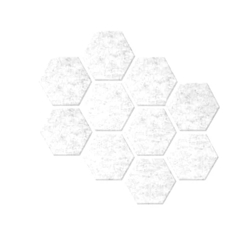 Generic Pack of 10 Hexagon Felt Pin Board Memo Notice Bulletin Wall Tiles Self-Adhesive Soundproof Puzzle Decor for Home Office Classroom (Color : Style1) (Style4)
