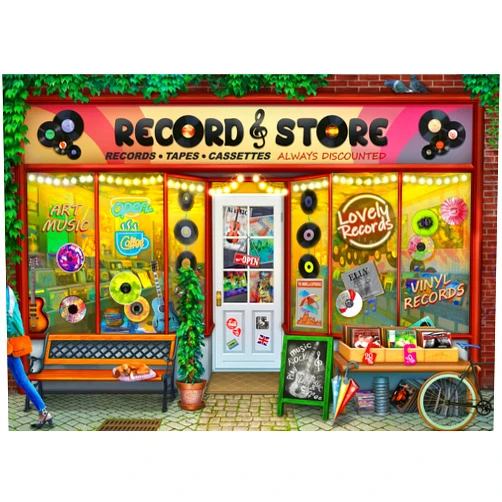 Ravensburger Vintage Vinyl 1000 Piece Jigsaw Puzzle for Adults - 12000250 - Handcrafted Tooling, Made in Germany, Every Piece Fits Together Perfectly