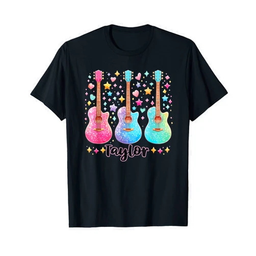 Taylor First Name Family Birthday Groovy 80's Girl Taylor First Name Personalized Groovy 80's Pink T-Shirt