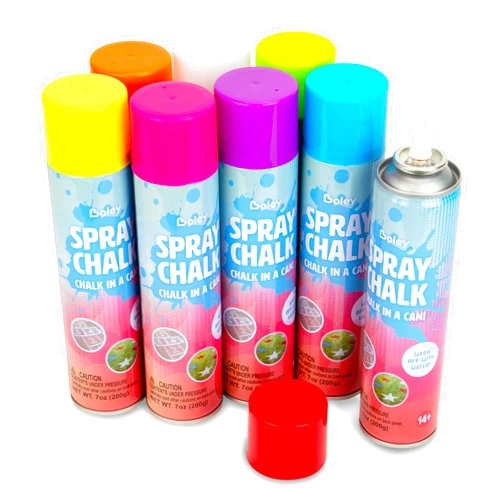 Boley Spray Chalk - 8 Pack Washable Sidewalk Chalk Spray Paint, 7 oz Each, Safe & Non-Toxic, Vibrant Colors for Outdoor Fun, Chalk for Asphalt, Grass, Snow, Sand, Concrete - Ages 14+