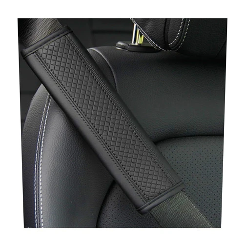 Osilly Car Seat Belt Pads, 2 Pack Fiber Leather Seatbelt Shoulder Strap Covers, More Comfort Driving & Protect Your Neck, Universal Safety Strap Cover for Auto SUV Truck Airplane Backpack (Black)