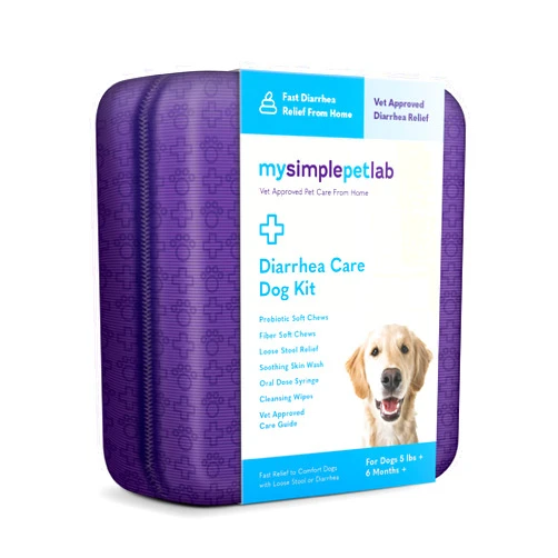 MySimplePetLab Diarrhea Care Dog Kit | Anti-Diarrhea for Dogs to Relieve Loose Stool | Helps Soothe Upset Stomach | Liquid Kaolin, Probiotics and Fiber