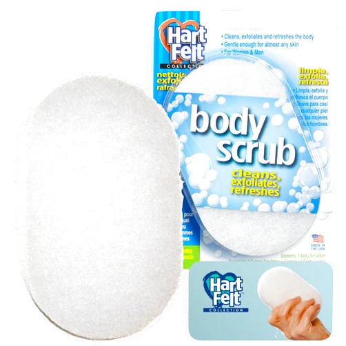 HartFelt Bath Sponge | Soft Exfoliating Body Sponge for Dead Skin | Chemical-Free bath scrubber for body | Cleanses Skin from Dirt & Excess Oil | Made in USA - 1 Count