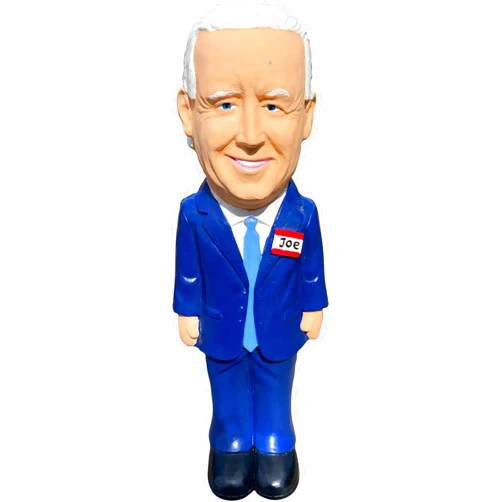 Happy Creatures Joe Biden Squeaky Parody Dog Toy, Natural Rubber Latex, 8.75
