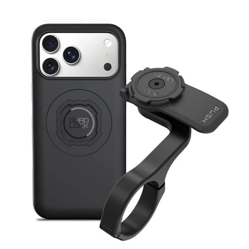 Quad Lock Out Front PRO Handlebar Bike Phone Mount (V2) with MAG Phone Case for iPhone 17 Pro Max