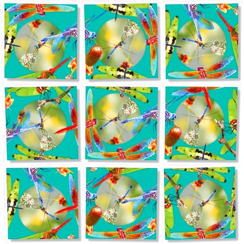 B. dazzle, inc B. Dazzle - Dragonflies 9 Piece Scramble Square Puzzle - Challenging Brain Teaser for Children & Adults-Boosts Cognitive Function & Problem Solving