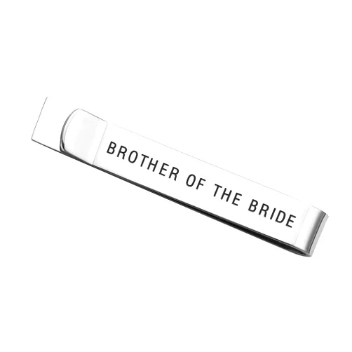 LParkin Brother of The Bride Wedding Gifts Tie Clips For Men Man of Honor Groomsman Tie Clip