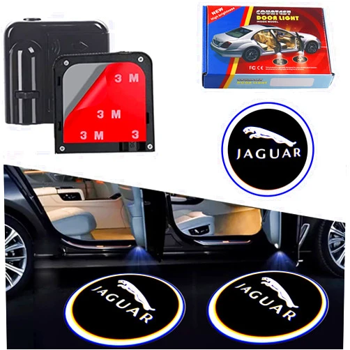 Lingzhong Compatible with Jaguar Car Door Logo Projector Lights,Ghost Shadow Light Welcome Courtesy Light Fit Most Car (2PCS), for jiebao, 24L-YBD-1