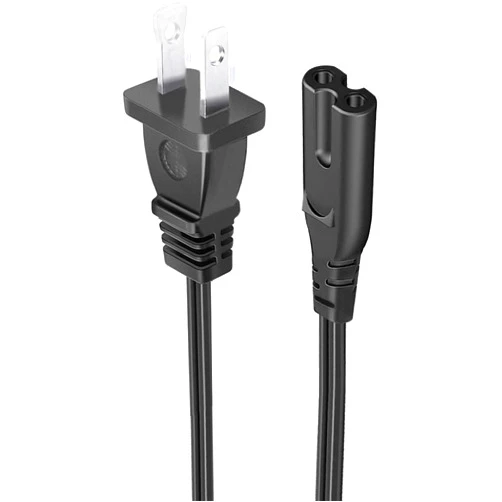 DIGITMON 4FT Universal Power Cord 18 AWG Cable 2-Prong Non-Polarized Power Cable