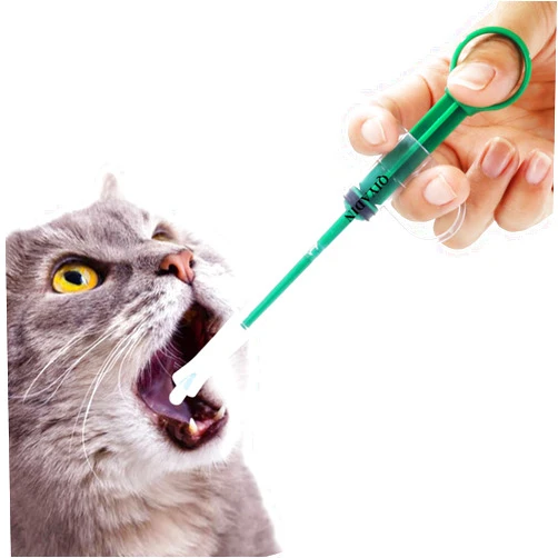 QIYADIN Cat Pill Shooter, Pet Pill Gun for Cats and Dogs, Pet Medicine Dispenser for Small Animals, Dog Piller Shooter with Fixed Soft Tip (Anti-Fall)