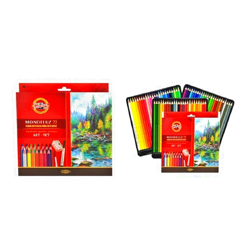 Koh-i-noor Mondeluz Aquarell Drawing Set. 72 Colored Pencils.