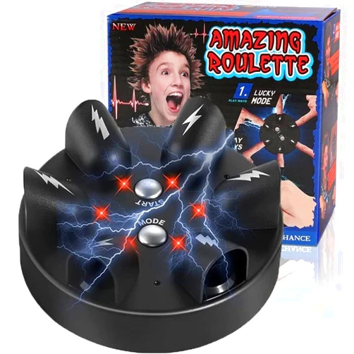 OUKEYI Upgrade Electric Shock Polygraph,Finger Shock Game Shocking Roulette Truth Or Dare Game Party Analyzer Consoles Gifts,Spoof Prank Props Truth Polygraph