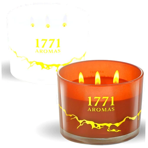 1771 Aromas Coffee and Vanilla Scented Candles - 100% Natural Soy Wax - Large 3 Wick Jar Candle - Up to 50 Hours Burning Time - Candles for Home - Aromatherapy Candles