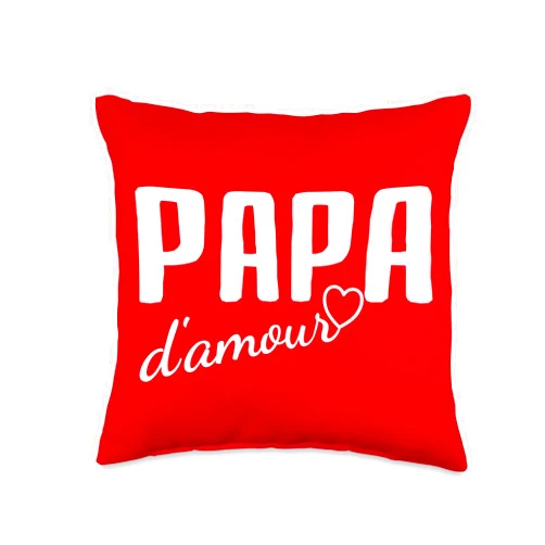 CADEAU DES PAPAS D'AMOUR Cadeau d'anniversaire fete des pères Pour Son Papa d'amour Throw Pillow, 16x16, Multicolor
