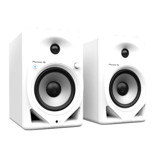 Pioneer DJ DM-50D-BT-W 5-inch Desktop Active Monitor Speaker Pair with Bluetooth - White