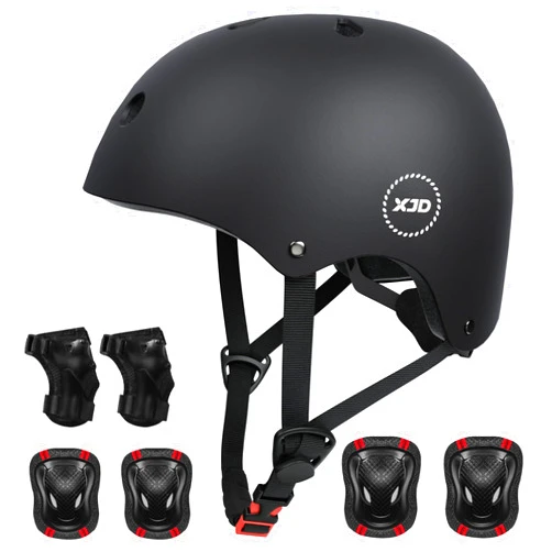 XJD Kids Bike Helmet,Multi-Sport Protective Gear Set for 3-5-8-14 Years Boys Girls with Knee and Elbow Pads Wrist Guards fit Roller Skates,Cycling,Skateboarding,Christmas Birthday Gifts for Kids