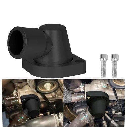 MOTOQUEEN Billet Swivel Thermostat Housings Water Neck 90 1.5