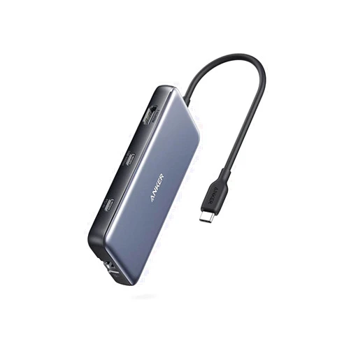 Anker 555 USB-C Hub (8-in-1), with 100W Power Delivery, 4K 60Hz HDMI Port, 10Gbps USB C and 2 A Data Ports, Ethernet microSD SD Card Reader, for MacBook Pro More