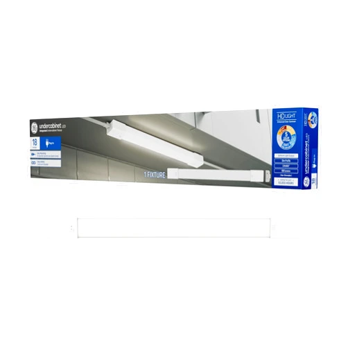 GE LED HD+ Undercabinet Light Fixture, Linkable Integrated Slim Profile Fixture for Kitchens, High Definition Light in 5 Color Temperatures, Plug-in, 18in (1 Pack)