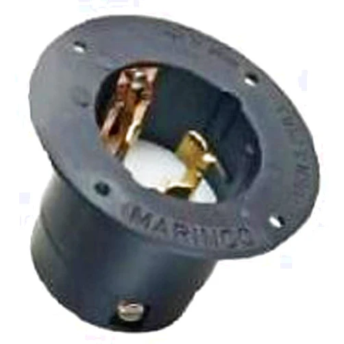 AVBcable Marinco Power Products CS6375SD.OEM Flanged Inlet with 3 Mounting Holes Master/50, 50 Amp, 125V/250V