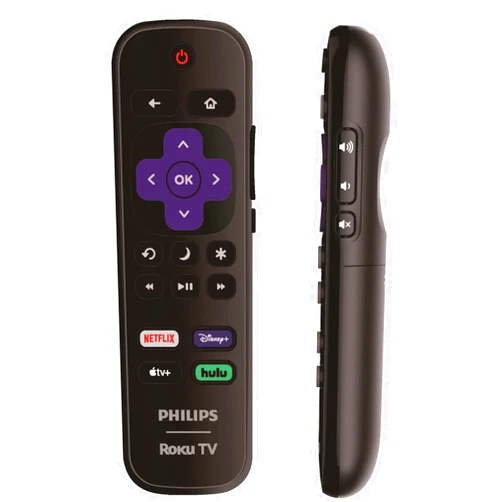 ULTRA PARTS OEM Replacement Remote Control Compatible with All Philips Roku TV Smart TVs【Only Works with Philips Roku TV, Not for Roku Stick and Roku Box】 (Netflix/Disney Plus/Apple TV+ / Hulu)