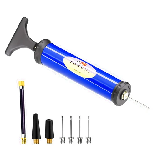 TONUNI Portable Air Pump,Ball Pump Inflator Kit with Needle,Nozzle, Extension Hose for Soccer Basketball Football Volleyball Water Polo Rugby Exercise Sports Ball Balloon Swim Inflatables