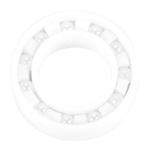 Walfront Ceramic Bearing Thin Section Ball Bearings High Exactness Sealed Full Ceramic Bearing ZrO2 Ball Bearing 17x30x7mm Zirconia Oxide White