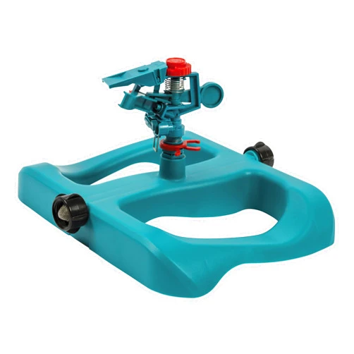 Gilmour Light Duty Circular Impact Sprinkler with Sled Base, Rotating Sprinkler Head with Adjustable Spray Pattern, Lawn Sprinkler for Large Area Coverage