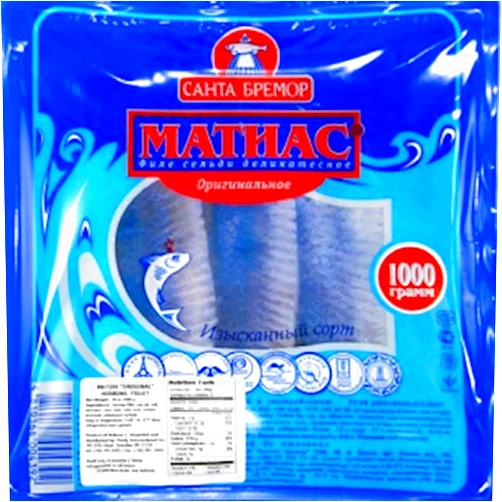 Santa Bremor Herring Fillet Matjes 1000G - Delicious Pickled Herring Fillets, Brined And Cured To Perfection, A Gourmet Seafood Delight For Lovers Of Traditional Soused Fish, Perfect For Any Meal