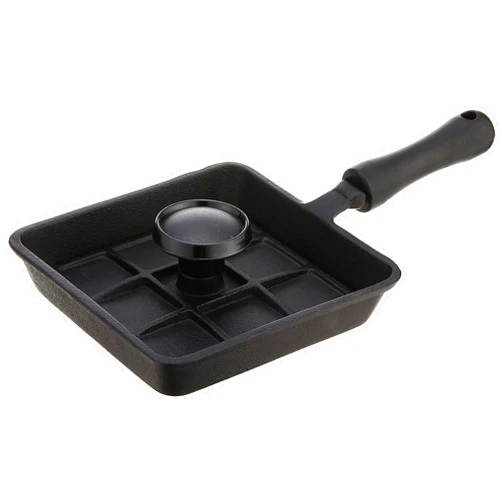 Norpro Mini Cast Iron Panini Pan with Press, 5.9 IN, As Shown